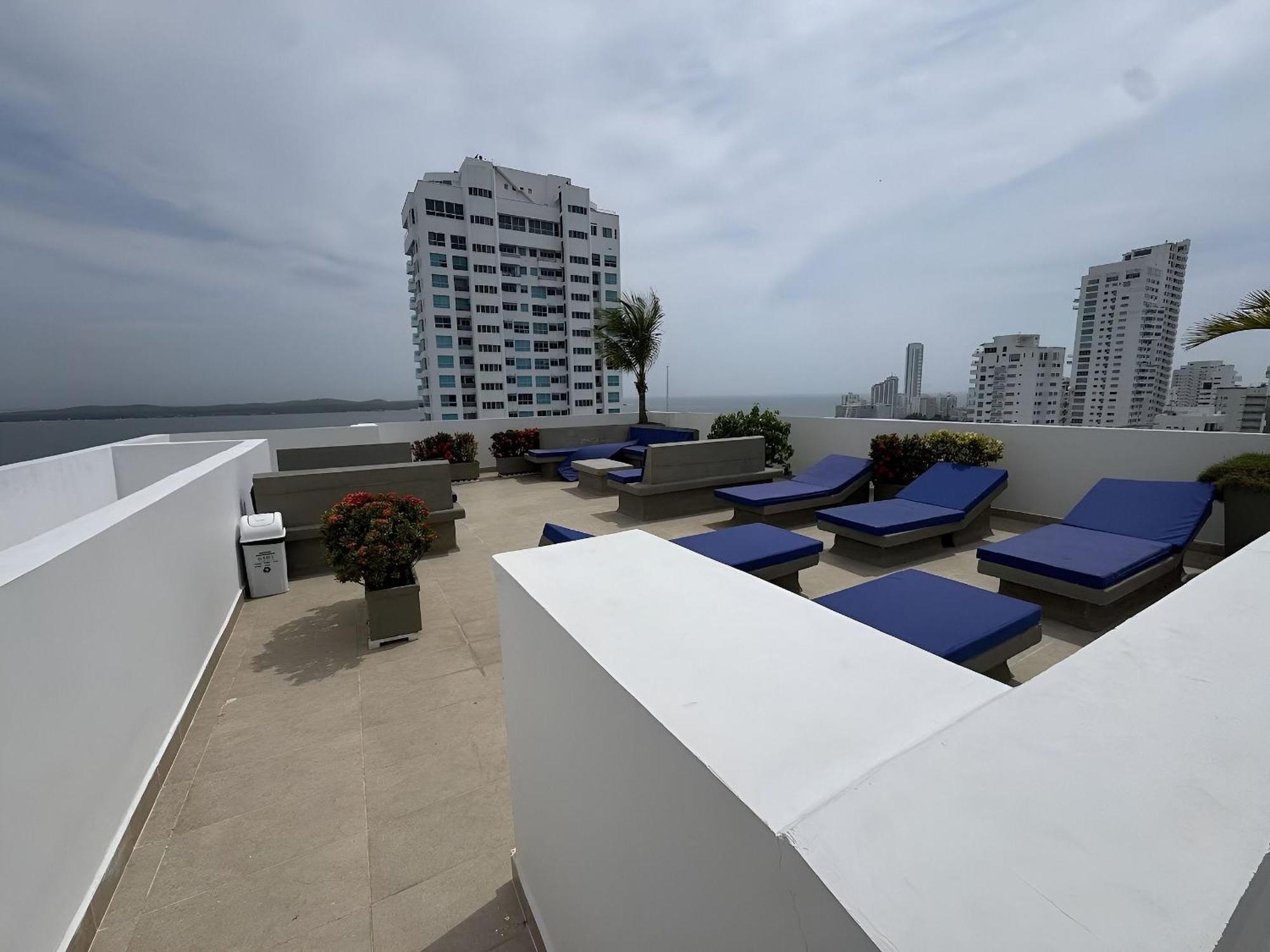 Con Vista Al Mar - Piscina En La Azotea - 2 + 2 Baños Apartamento Cartagena