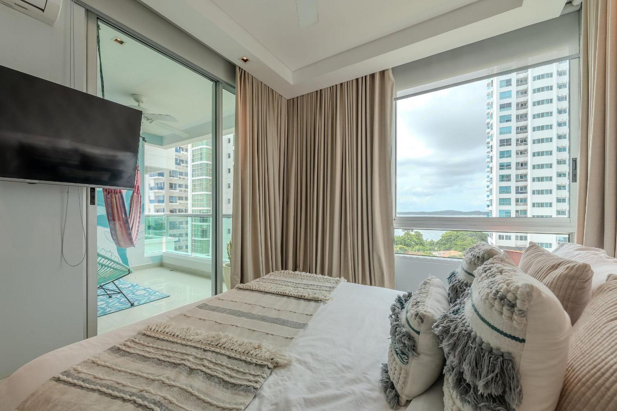 Con Vista Al Mar - Piscina En La Azotea - 2 + 2 Baños Apartamento Cartagena